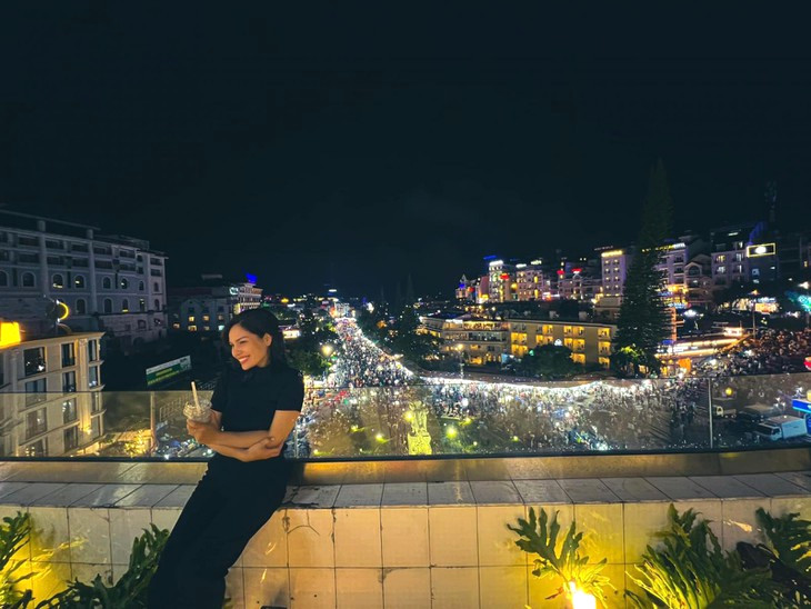 check in chợ Đà Lạt từ trên cao